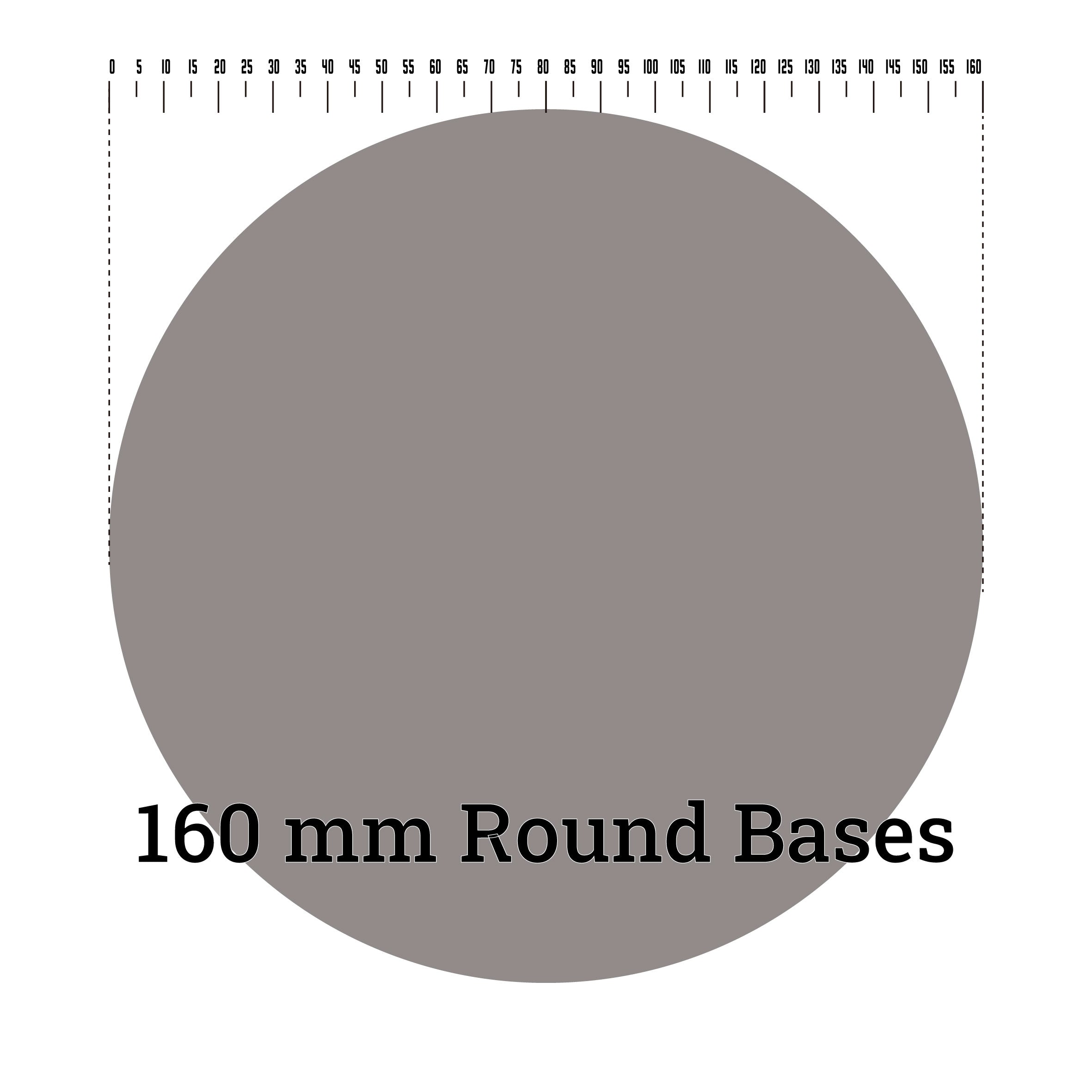 Round Bases - 160mm Round Bases - Miniatures Bases For warhamemr bases