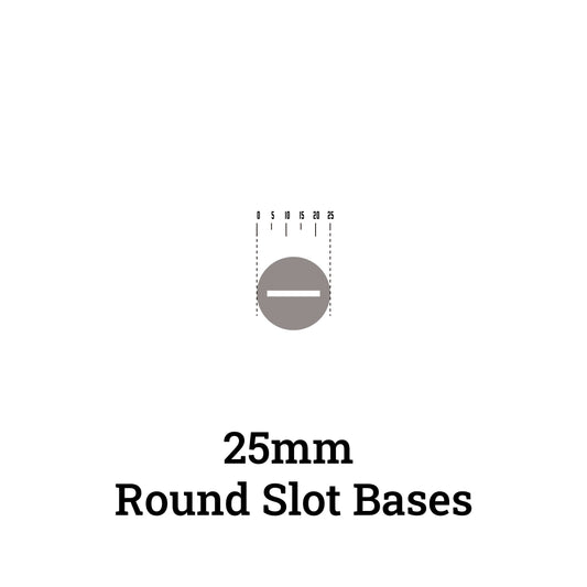 25mm Slot Round Wargame Bases for Miniatures