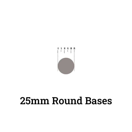 Wargame Base World - 25mm Round Bases for Miniatures