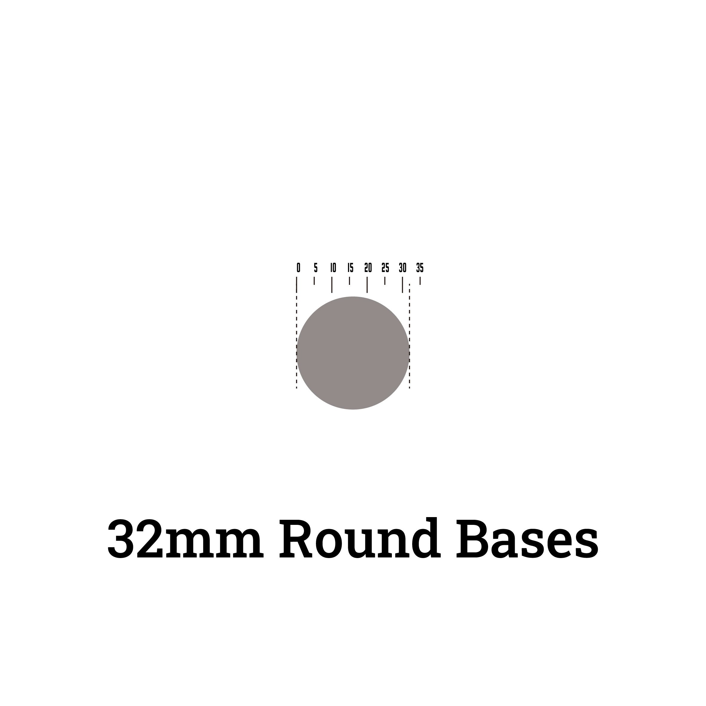 32mm Round Bases for Warhammer Miniatures