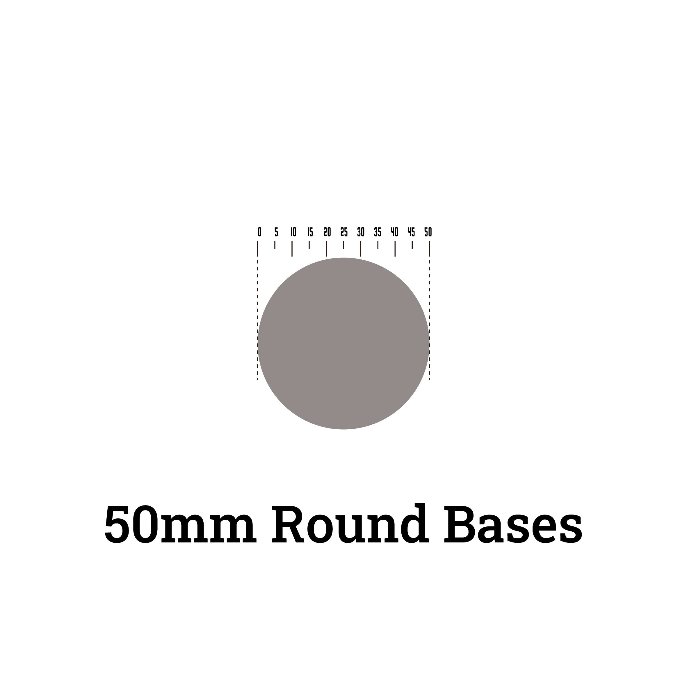 50mm Round Plastic Bases For Miniatures Stand