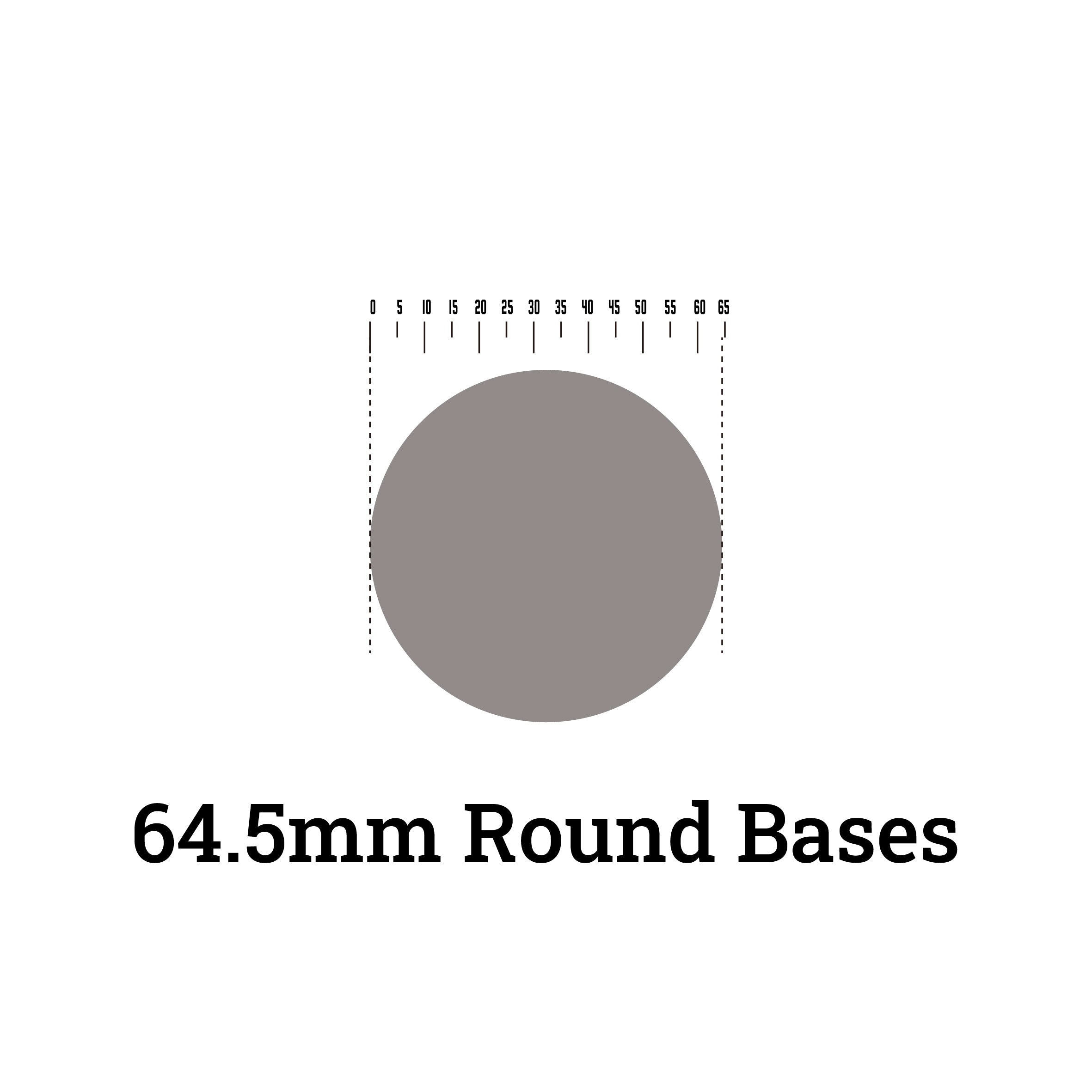 Round Bases - 64.5mm Round Bases