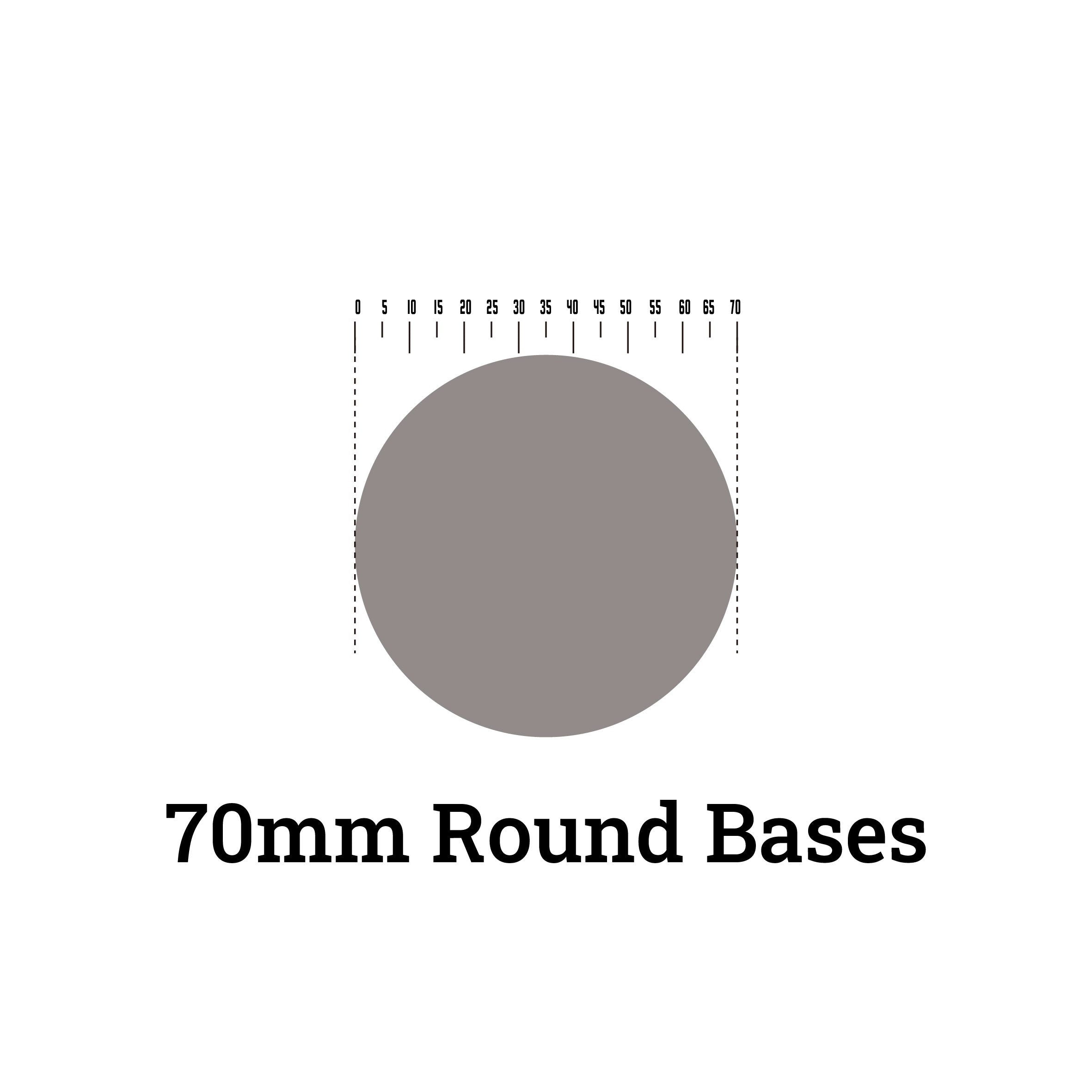 Round bases - 70mm round bases