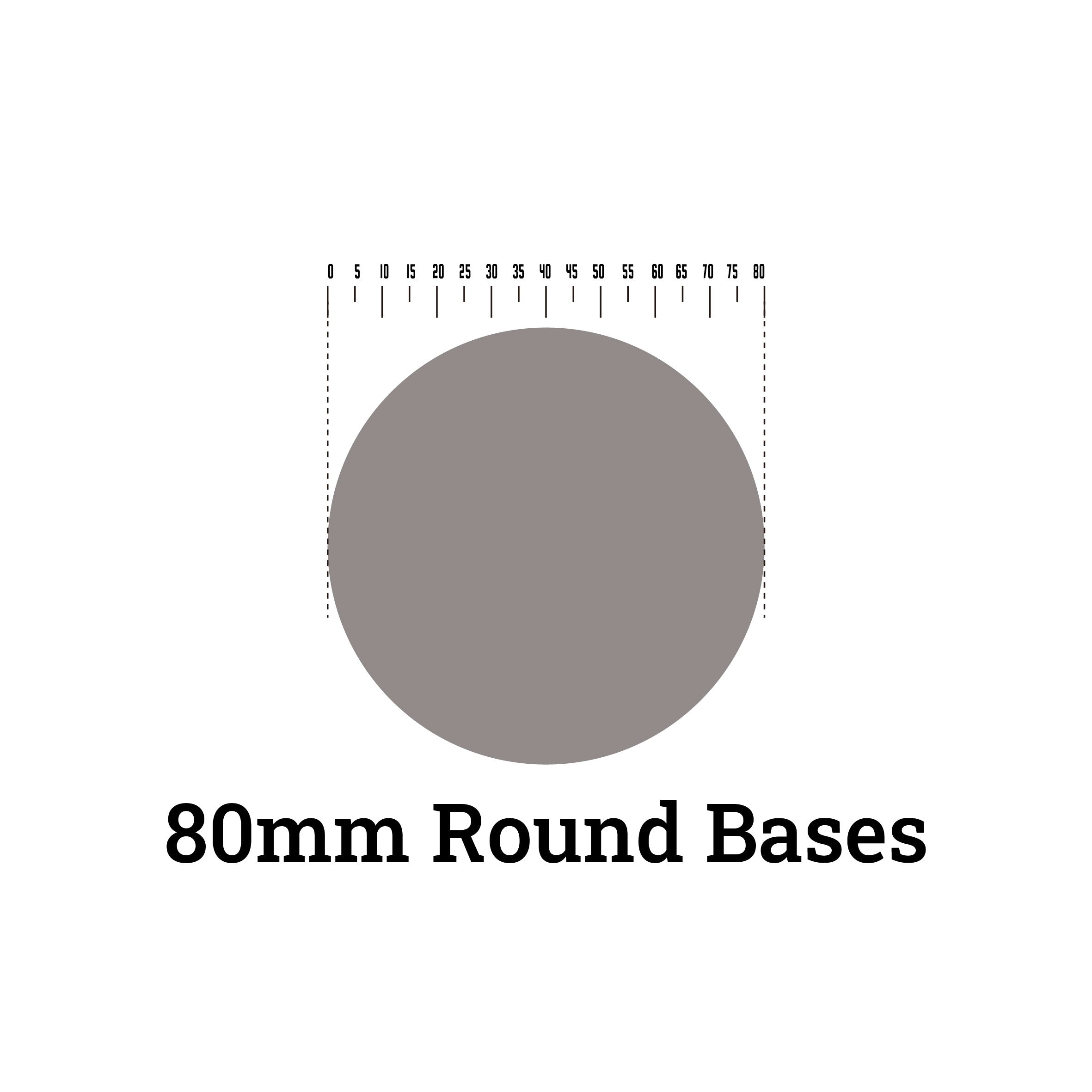 Round bases - 80mm round bases