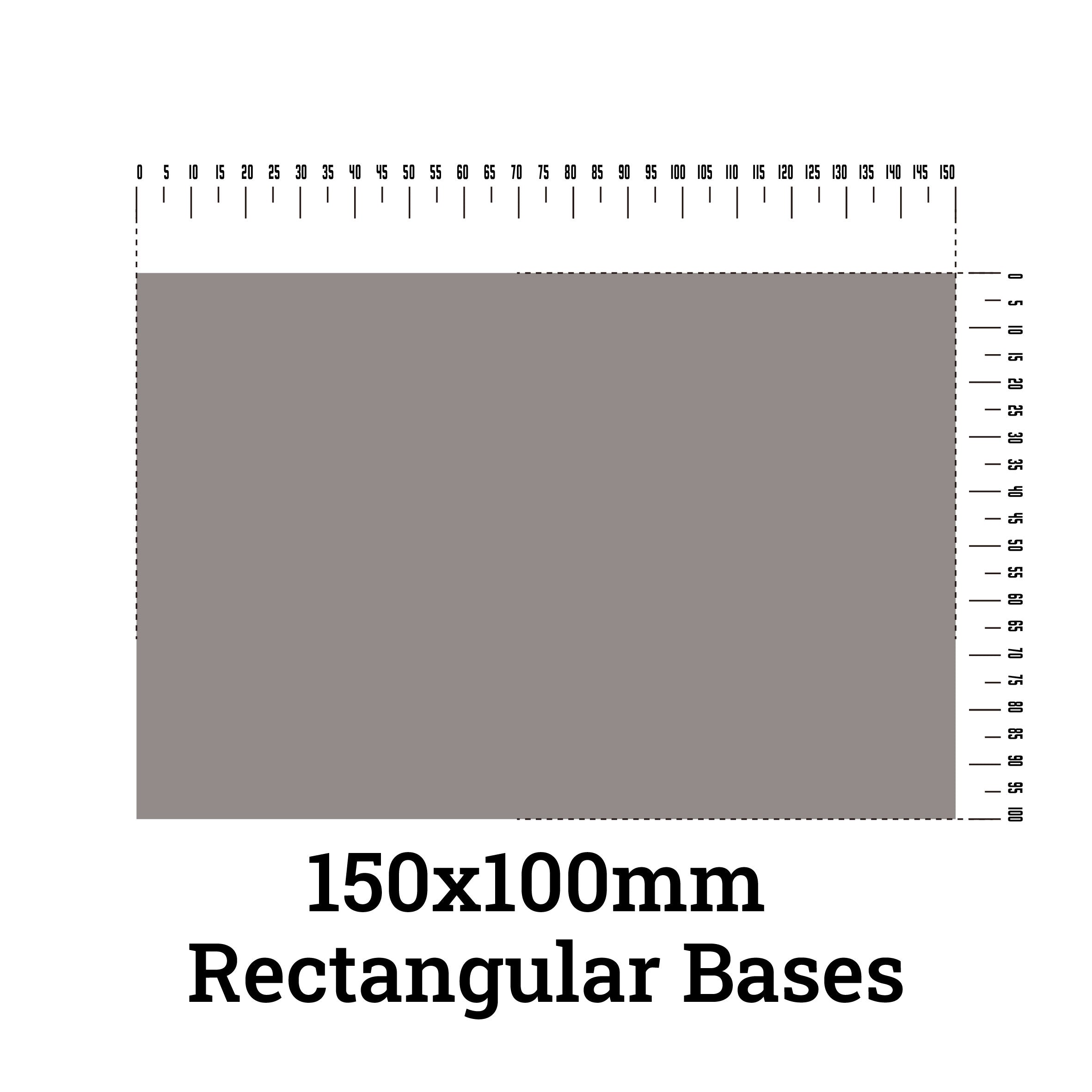 Rectangle bases - 100x150mm rectangle bases