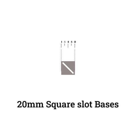 20mm Square Slot Bases Miniature Square Bases for Warhammer