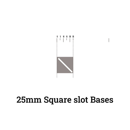 25mm Square Slot Bases Miniature Square Bases for 3D Print Miniautres