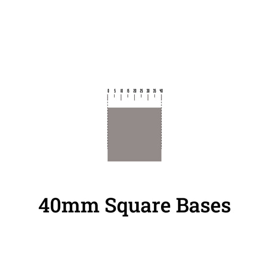 Plastic 40mm Square Bases