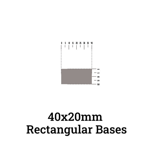 40x20mm Rectangle Plastic Bases