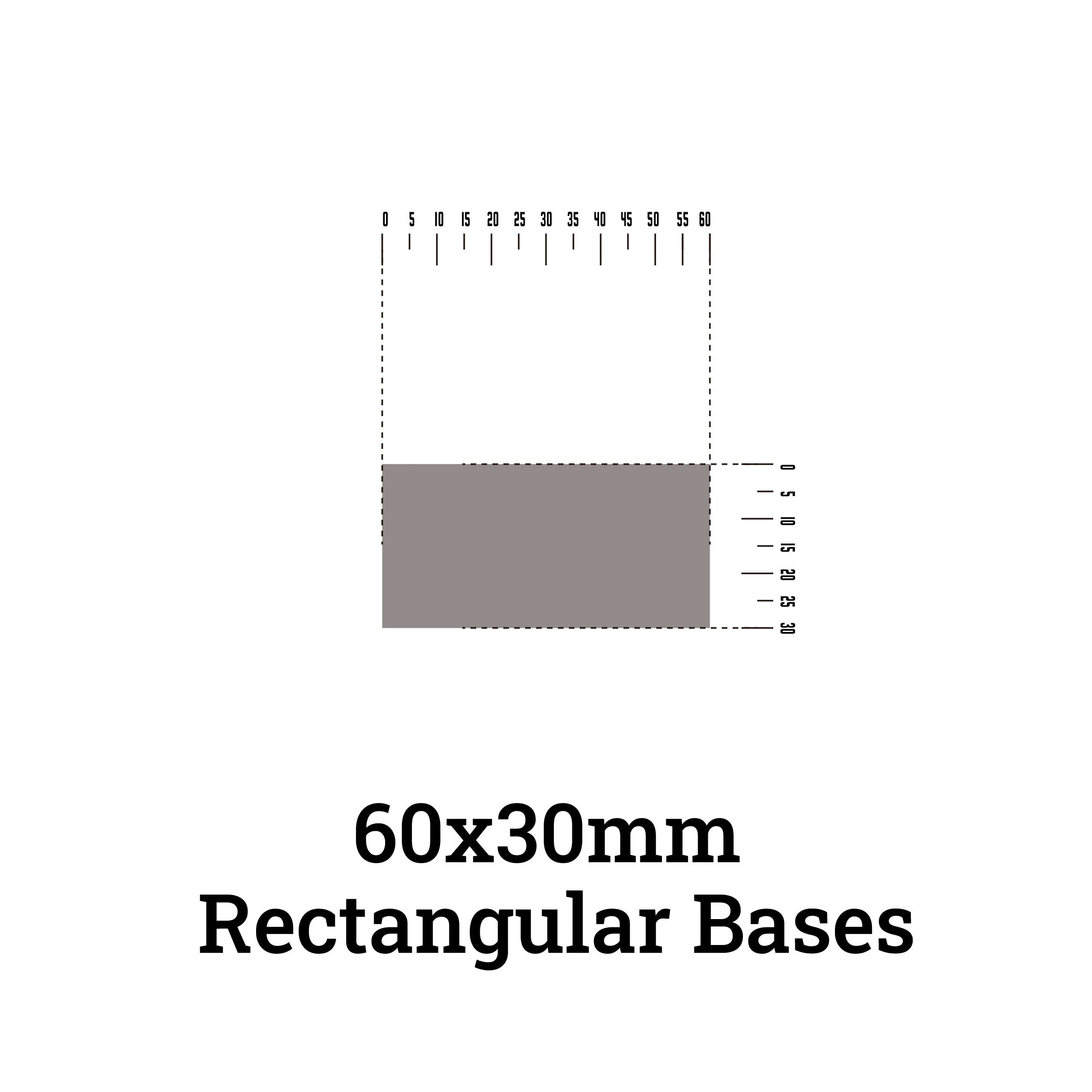 Rectangle bases - 30x60 rectangular bases