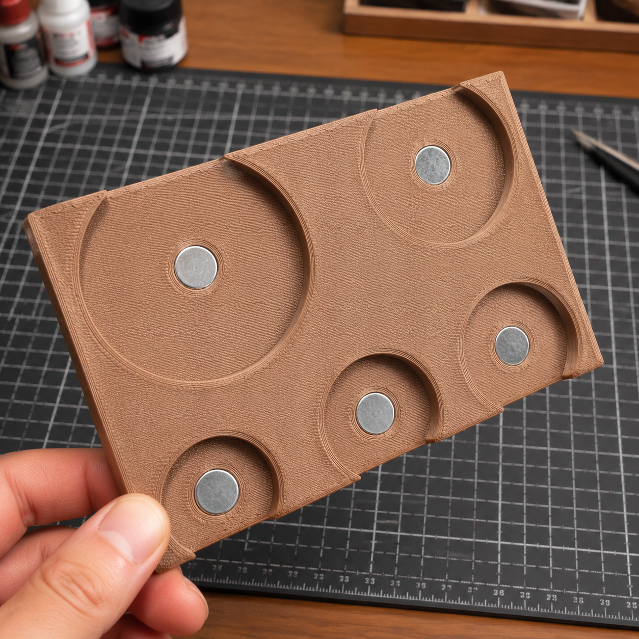 Miniature Base Magnetization Jig - Precision Alignment Tool for Tabletop Bases - Wargame Base World