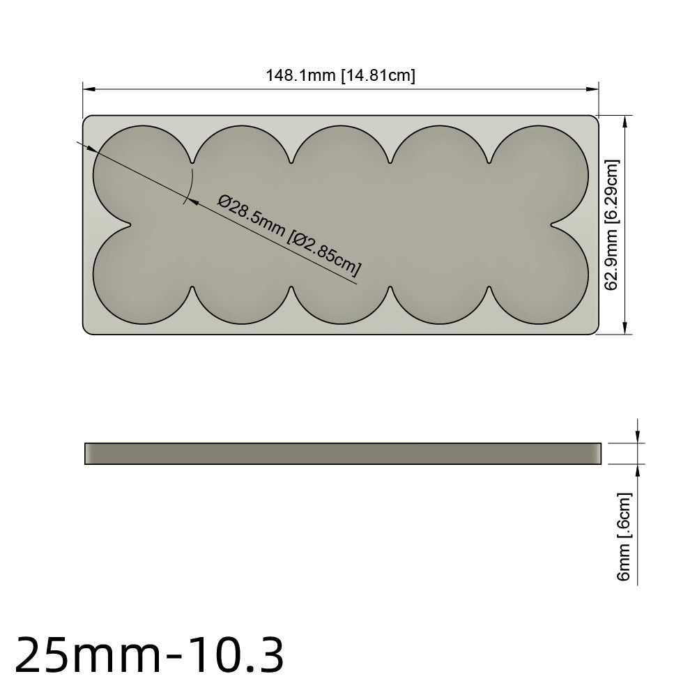 25/28.5/32/40mm Movement Tray For Warhammer Miniature - Wargame Base World